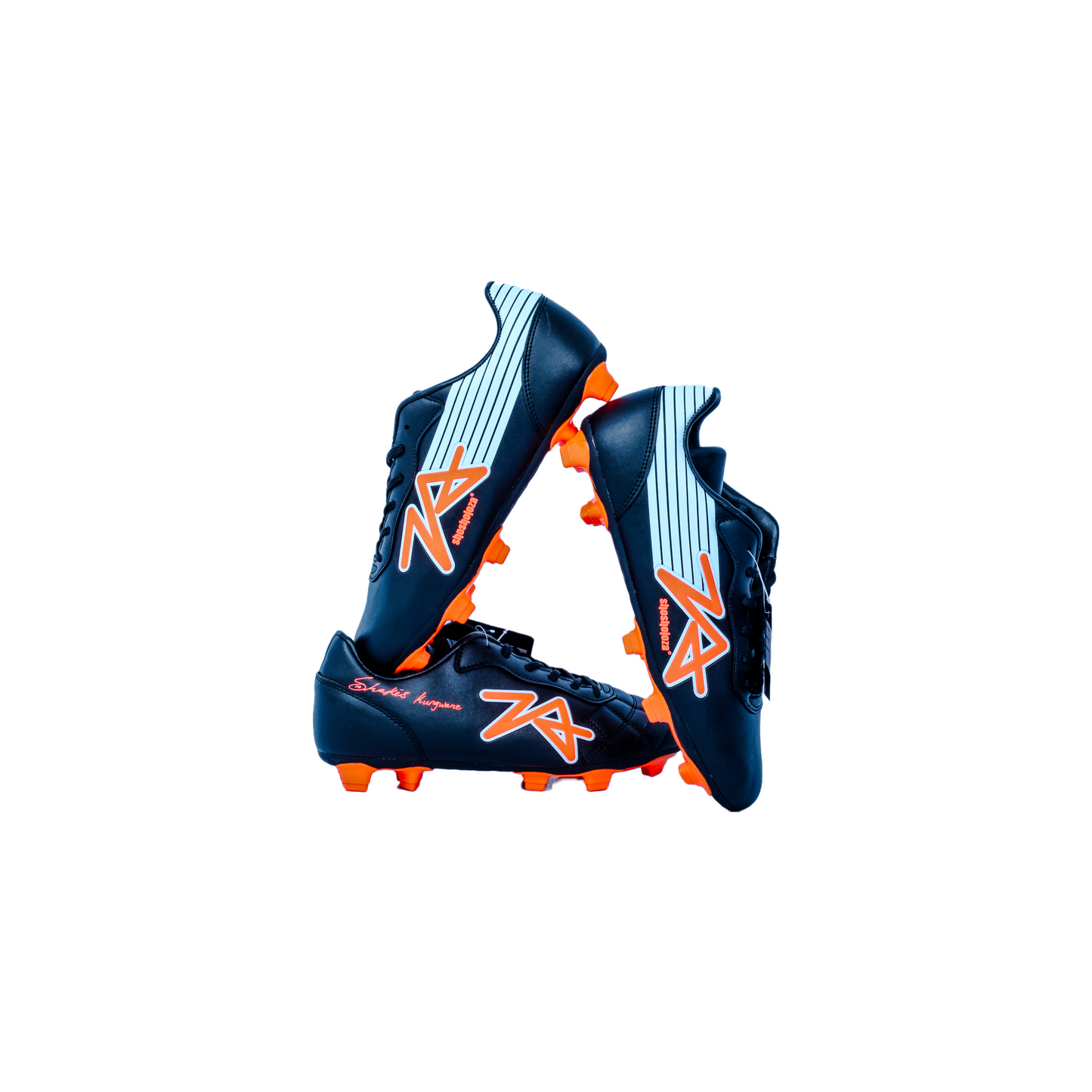 Shosholoza Alagiro Black and Orange Soccer Boot